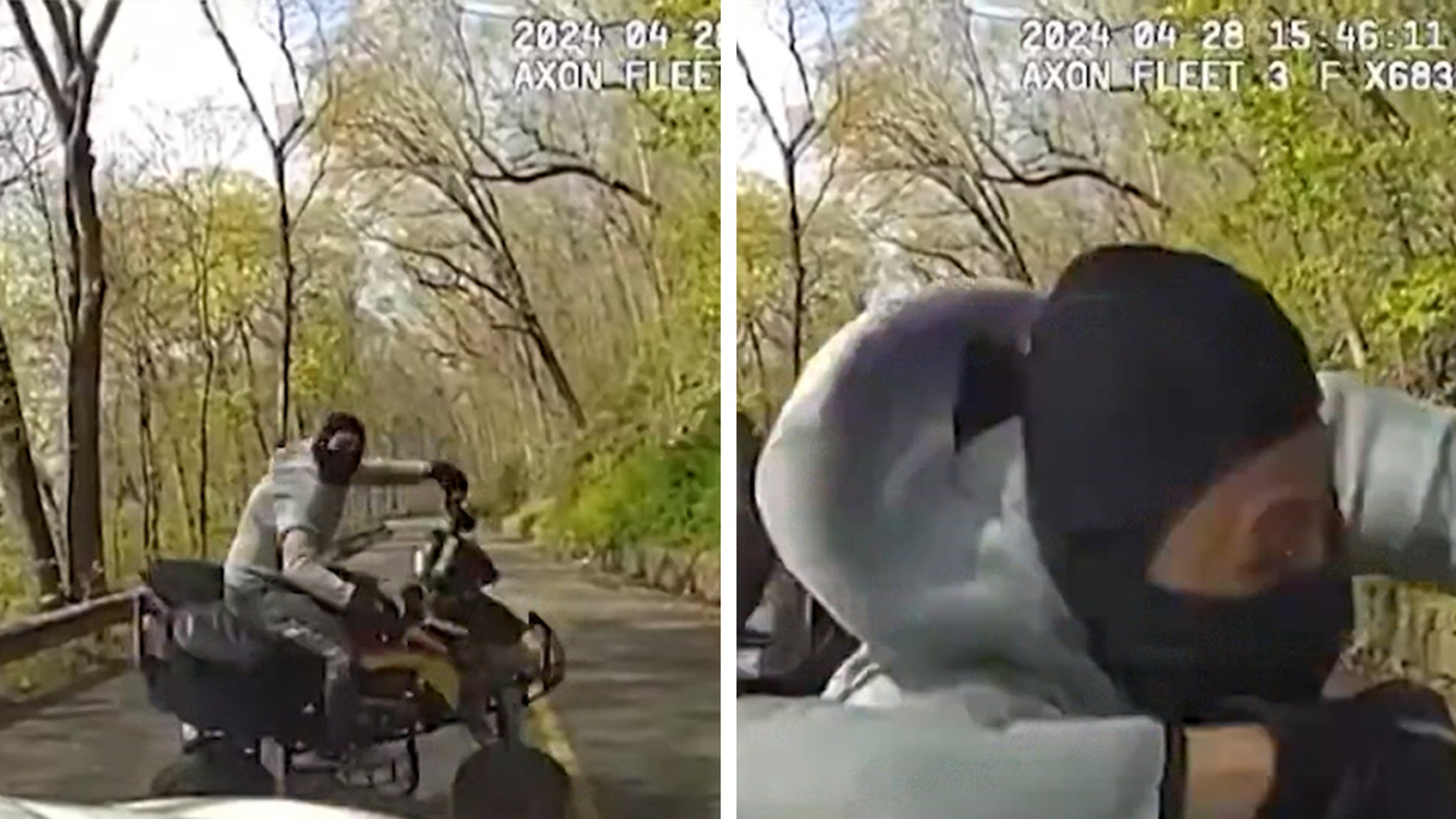 ATV crashes into police car after officer deliberately blocks path