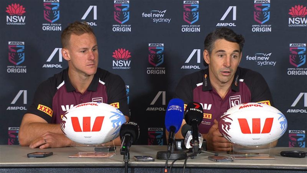 Billy Slater press conference, NSW Blues vs Queensland Maroons, Reece Walsh tackle, Joseph Suaalii, video