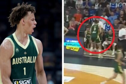 Australia Boomers beat France, box score, highlights, Dante Exum injury, Josh Giddey, Dyson Daniels, Patty Mills