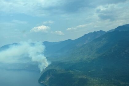 Dozens of wildfires are burning in B.C.'s Slocan Valley