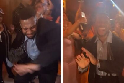 Jonathan Majors dances to 'Not Like Us' at the Meagan Good movie premiere