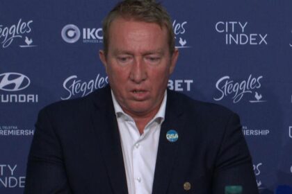 Sydney Roosters press conference, Trent Robinson, record against Melbourne Storm, record against Panthers since 2020, one win