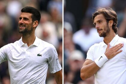 Novak Djokovic and Lorenzo Musetti will meet in the semifinals of Wimbledon 2024. (Photos: Getty)