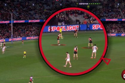 Zach Merrett tense exchange with Andy McGrath, video, Garry Lyon says Essendon Bombers in it for the glory, not the glory, fight, On the Couch, reaction reaction, breaking news