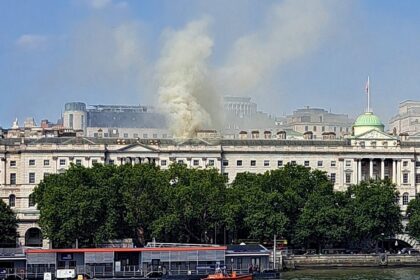 A fire breaks out in London's Somerset House, home to priceless works by Van Gogh and Cezanne