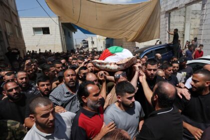 An Israeli airstrike kills three Palestinians in an attack on the West Bank