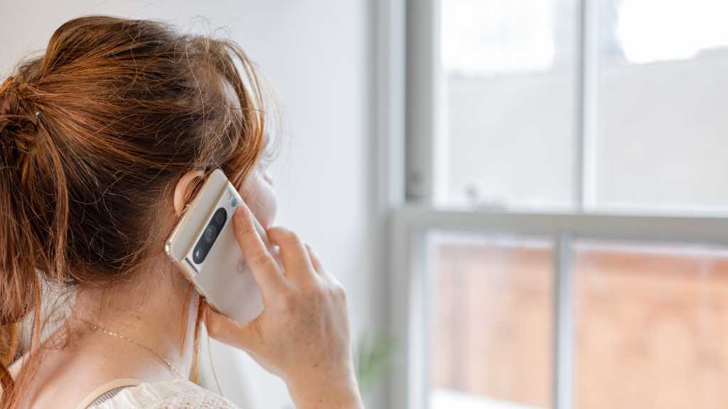 A woman using a smartphone