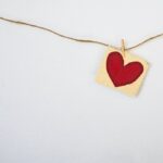 An image of a heart on a piece of cloth.