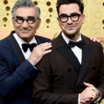 Father-and-son team of Eugene and Dan Levy co-host the Emmys