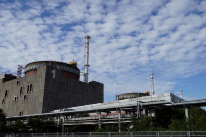 Fire in the cooling tower of the Zaporizhia nuclear power plant