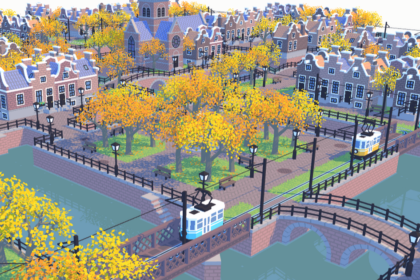 Here's a free miniature town-builder with trams from the creator of Viewfinder