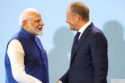 Prime Minister Modi is holding security and trade talks with Poland's Donald Tusk on his way to war-torn Ukraine