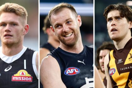 Sam Docherty chance to play in Carlton Blues final, Adam Treloar calf injury, Western Bulldogs, Will Day races against time, Hawthorn Hawks, Kane Farrell hamstring, Port Adelaide Power, Latest News