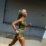 Woman Running with Pixel Watch 3 Active Porcelain Band