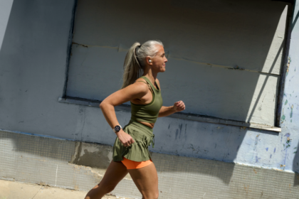 Woman Running with Pixel Watch 3 Active Porcelain Band