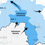 The Ukrainian invasion of Russia mapped out