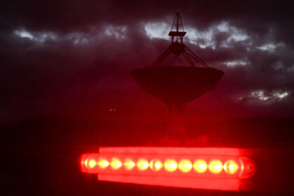 The Green Bank Observatory contains eight dishes that detect radiation from objects in space in the form of radio waves.