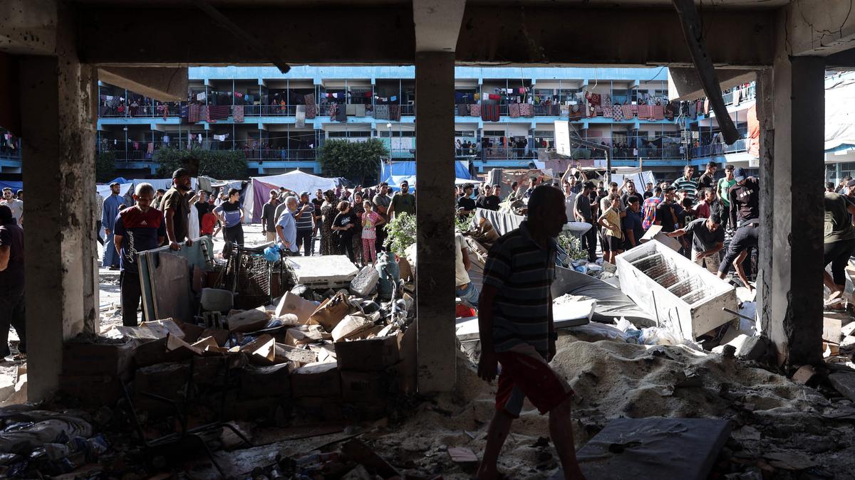 Gaza rescuers say 10 people have been killed in an Israeli attack on a school