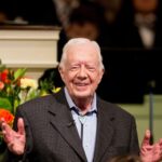 Jimmy Carter receives the Holbrooke Prize from the Dayton Literary Peace Prize Foundation