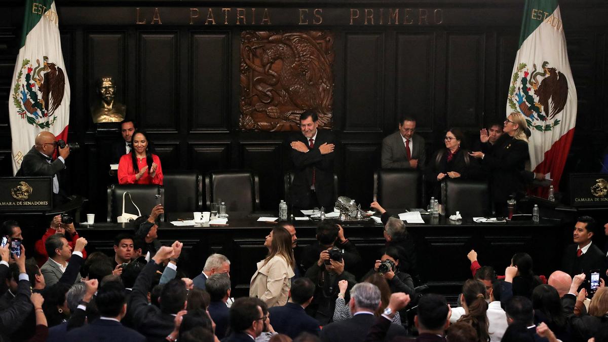 Mexico's Senate approves controversial judicial review after protesters stormed the chamber