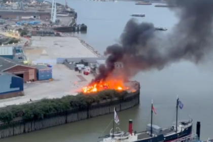 Pre-planned explosion on London film set goes out of control