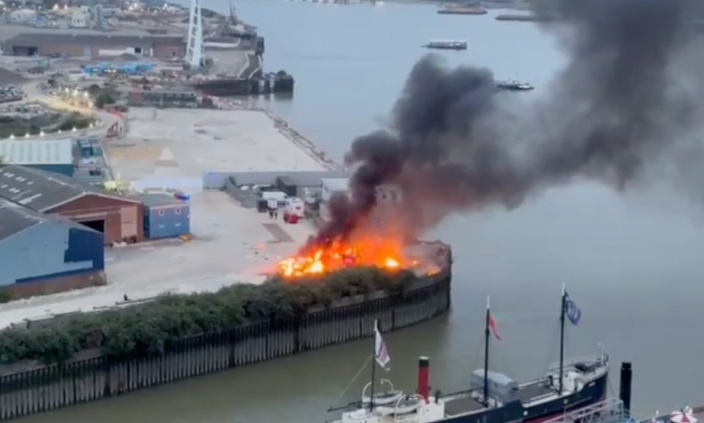 Pre-planned explosion on London film set goes out of control