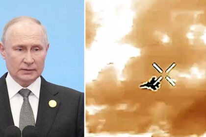 Putin's $50 million fighter plane crashes into the Black Sea after being shot down by Ukraine