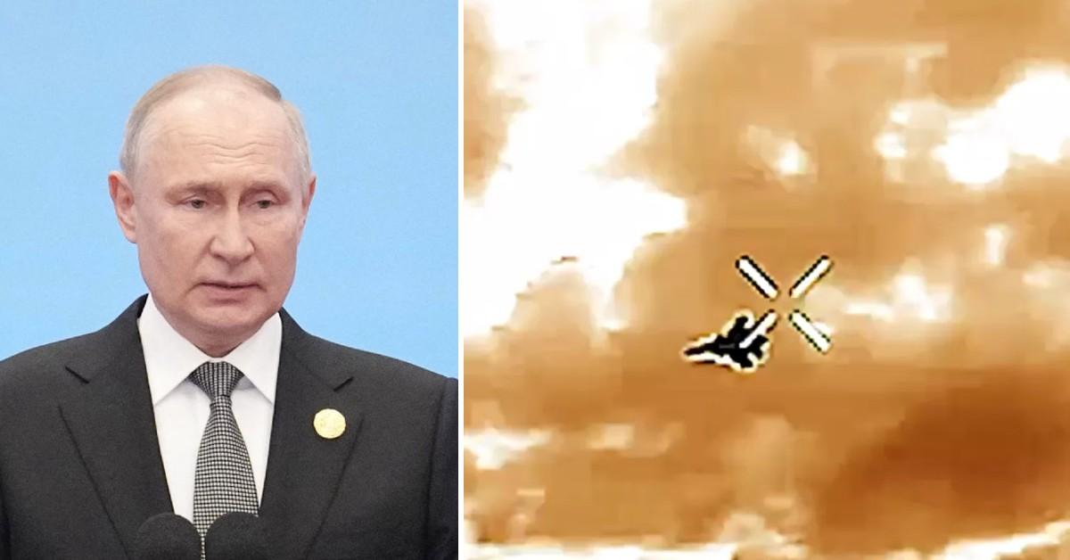 Putin's $50 million fighter plane crashes into the Black Sea after being shot down by Ukraine