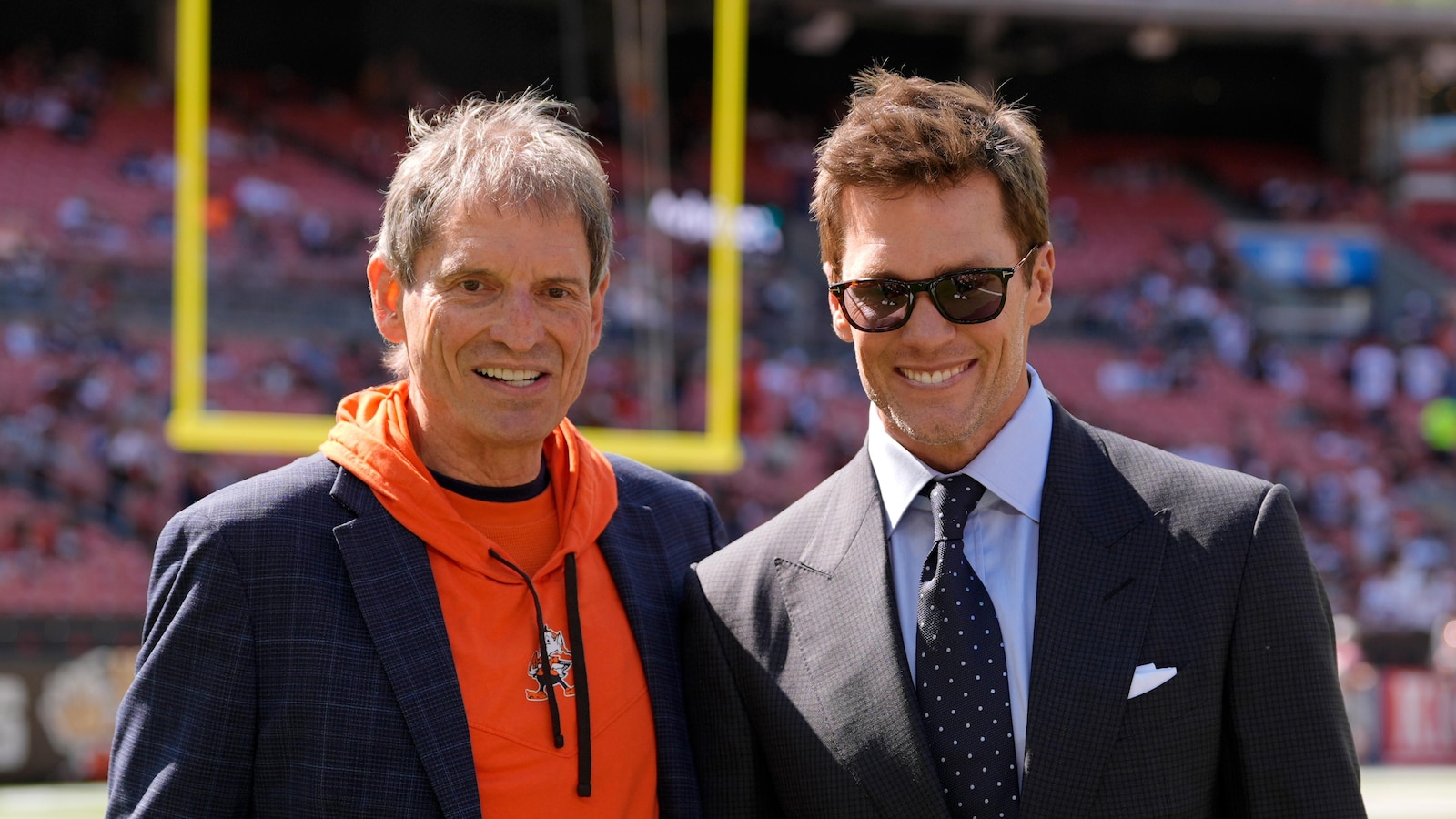 Tom Brady is taking the first steps in the transition from football field to TV booth