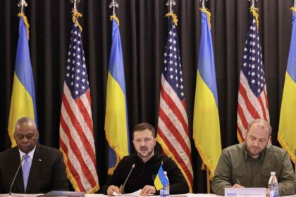 Zelensky meets top military leaders in Germany as US announces additional aid to Ukraine